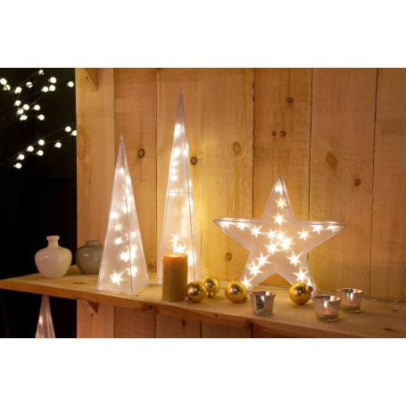 PYRAMIDE ILLUMINEE LED BLANC