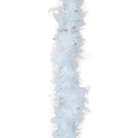 Guirlande de Noël Plumes BOA Blanche L 180 cm collection Sarah B. -  Guirlandes de noël et cheveux d'ange pour sapin - Décomania