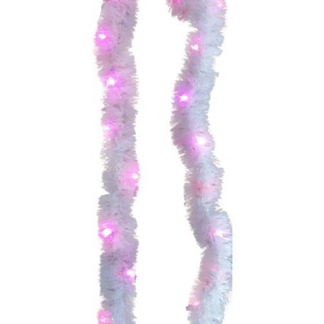 Guirlande lumineuse à piles rose violette