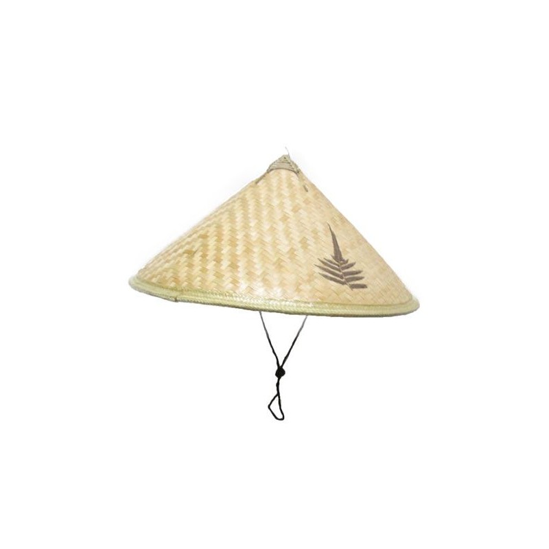 4x chapeaux de paille chinois - chapeau chinois avec mentonnière -  accessoire
