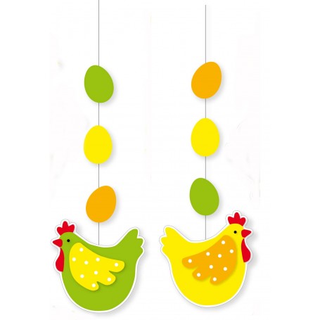 Deux suspensions décorations de pâques