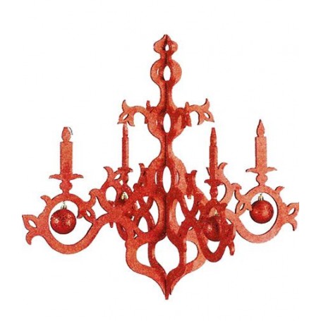 Chandelier rouge
