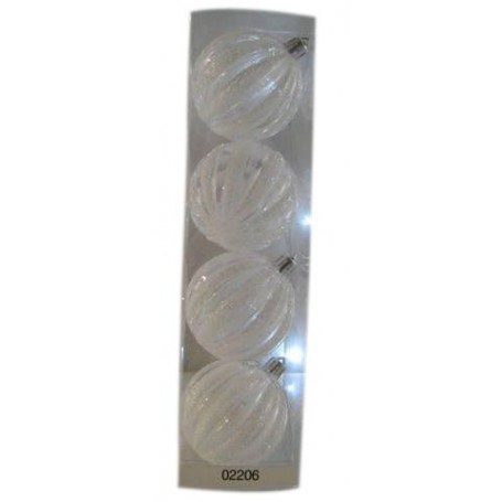 Coffret 4 boules pailletées